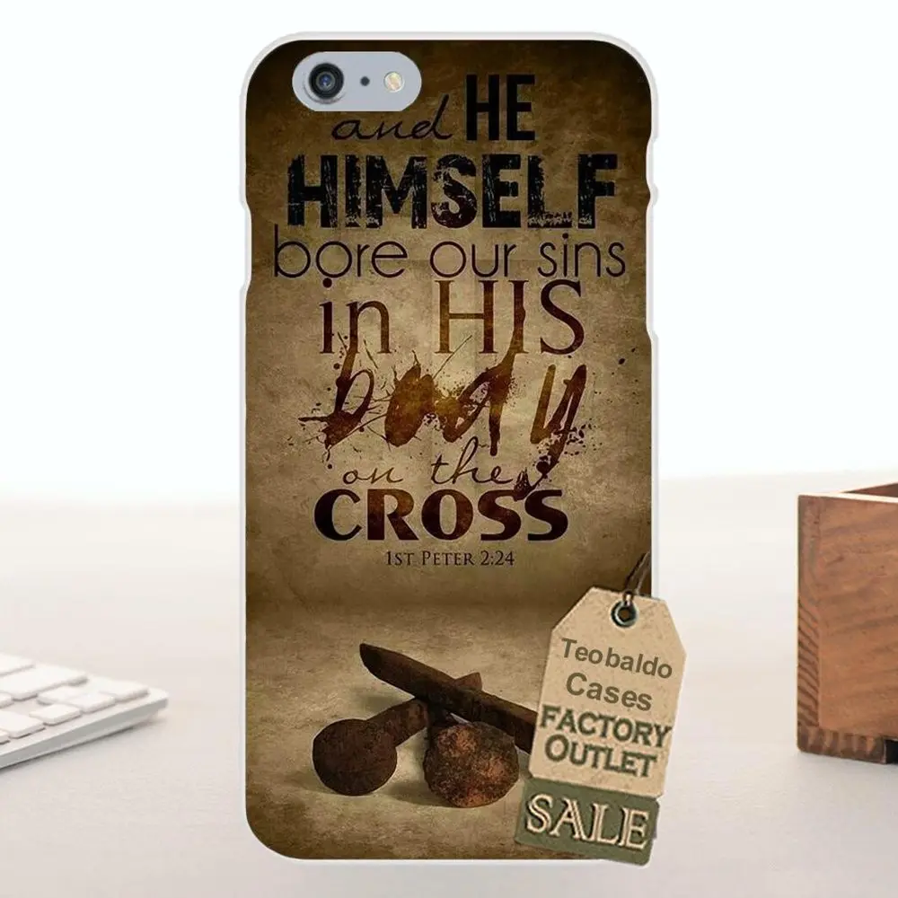 For Apple iPhone X 4 4S 5 5C SE 6 6S 7 8 Plus LG G4 G5 G6 K4 K7 K8 K10 Soft Protective Bible Jesus Christ Christian Cross | Мобильные