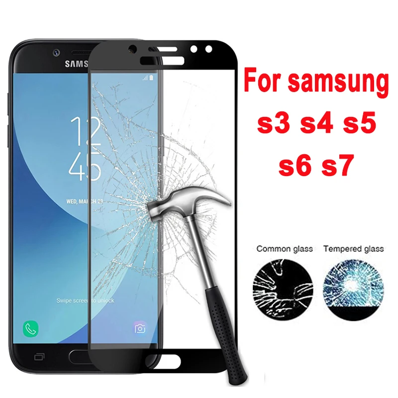 Для samsung galaxy s7 Защитное стекло для экрана Замена стекла galaxy s3 s4 s5 s6 tremp полное покрытие Закаленное стекло Защитная пленка 3D