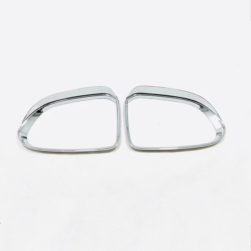 ABS Chrome For Hyundai Santa Fe 2018 2019 Accessories Car Rearview Mirror Rain Eyebrow Trim Moulding Cover Ca Styling 2pcs | Автомобили и