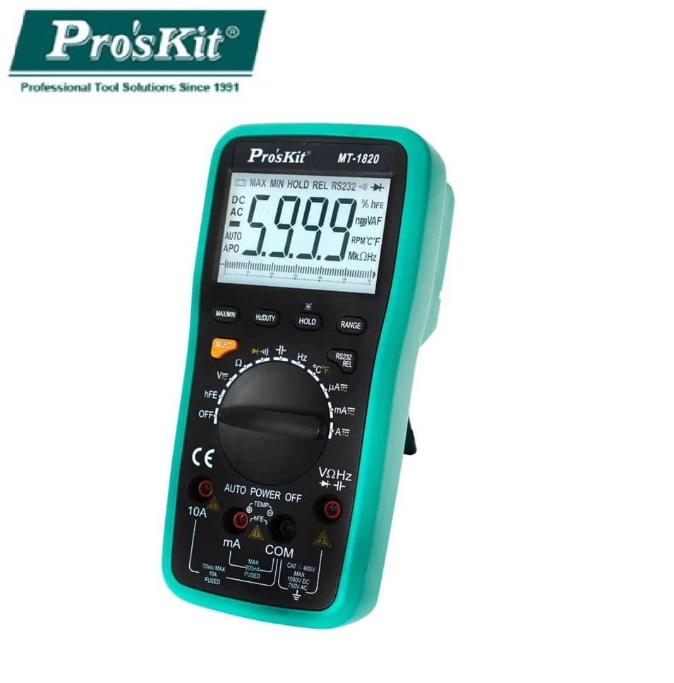 Мультиметр Pro'skit MT 1820 3 5/6 двойной дисплей многофункциональный цифровой