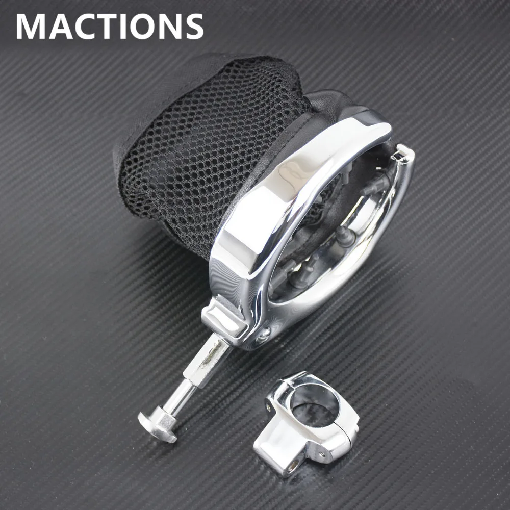 저렴한 Universal Motorcycle Handlebar Cup Holder Drink Basket Chrome Metal For Harley Touring FXDF Electra Glide Dyna Fat Bob Custom