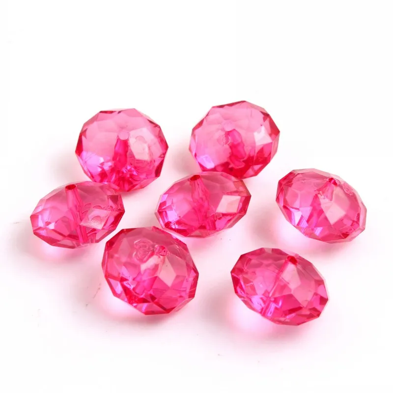 OYKZA Colorful Color Chunky Acrylic Clear Transparent Rondelles Beads for Fashion Jewelry Necklace Making 8mm to 12mm | Украшения и