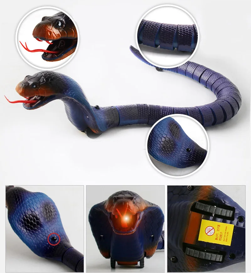 Kitoz RC змея Naja Кобра Viper инфракрасная игрушка с дистанционным управлением имитация