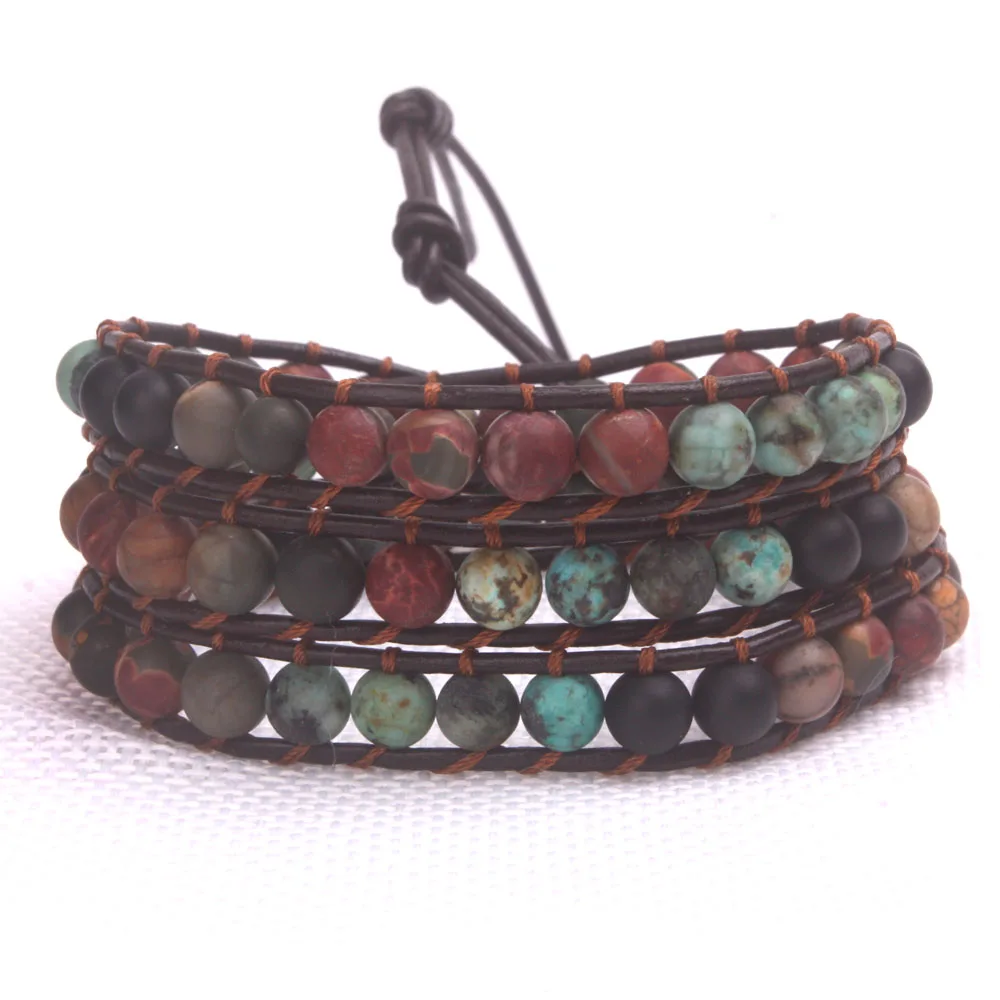 

Unique Wrap Bracelet Leather Bracelets 3 Strands Wrap Bracelets Woven Multilayer Boho Bracelet Handmade Jewelry Dropshipping