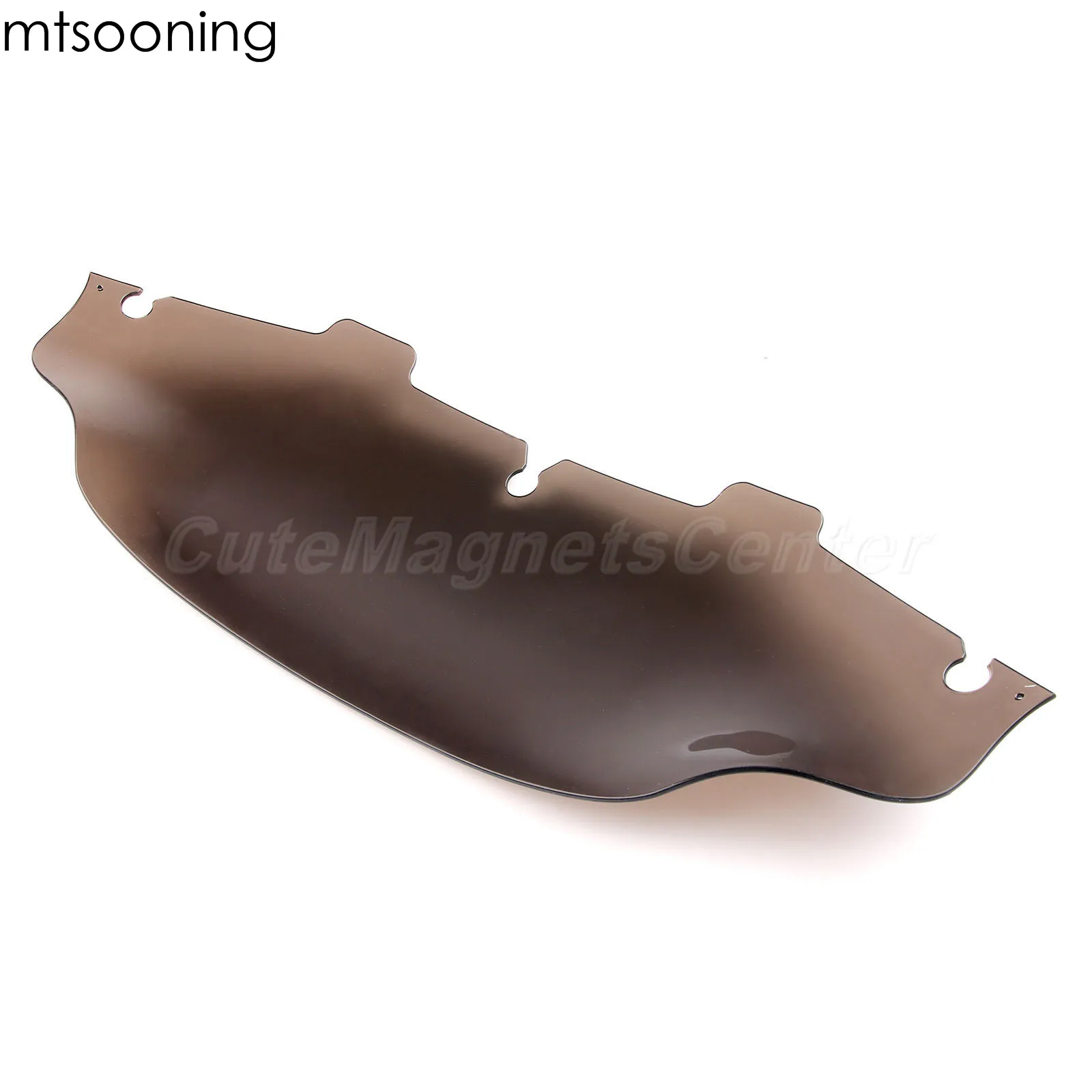 

mtsooning 6" Motorcycle Windshield Windscreen Tea Color ABS Plastic Wind Shield