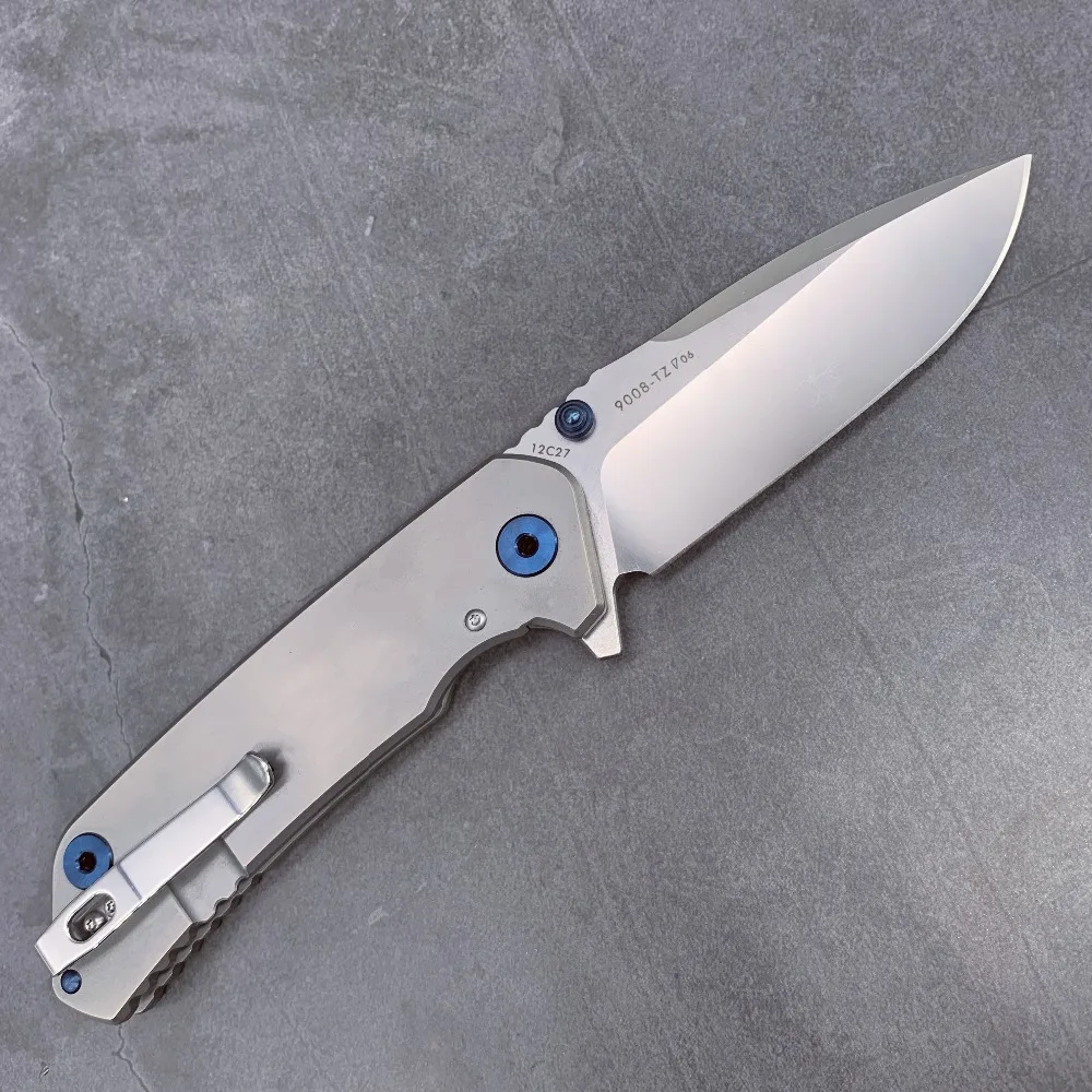 Титановый карманный складной нож Sanrenmu SRM 9008 TZ TC4 клинок 12C27 тактический инструмент