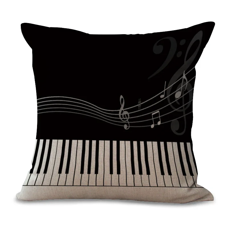 Декоративная Подушка Чехол в виде скрипичного ключа фортепиано 17 5 дюймов хлопок