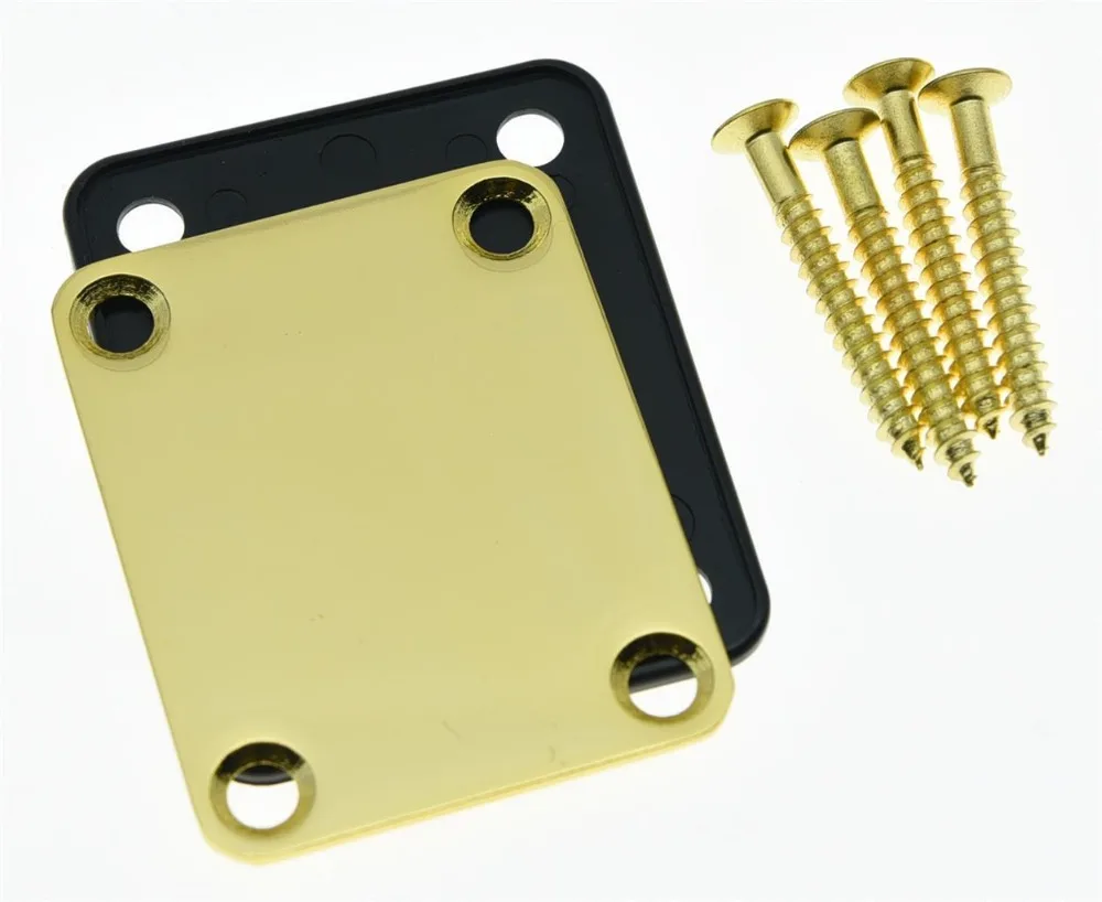Gold Electric Guitar Neck Plate Metal Neckplate Fits For Fender ST | Спорт и развлечения