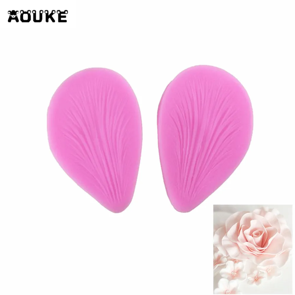 

Flower Leaves Two Petals Shape Embossed Fondant Cake Silicone Mold Pastry Mould Candy Molds Cake Decoration DIY Baking Tools