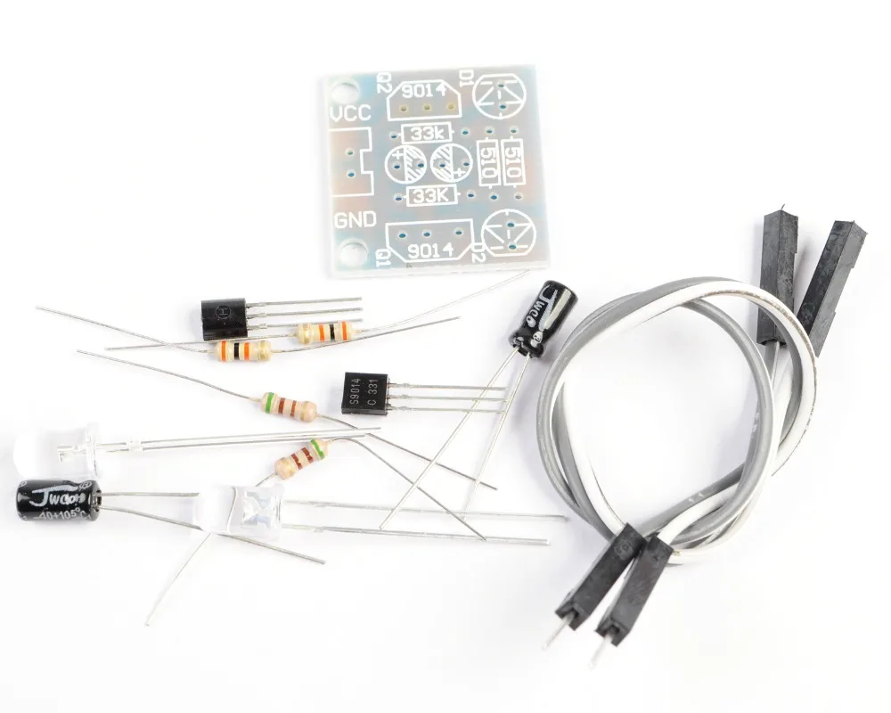 3 шт./лот DIY Kit простая Вспышка светодиодная лампа мигающая плата наборы 5 мм