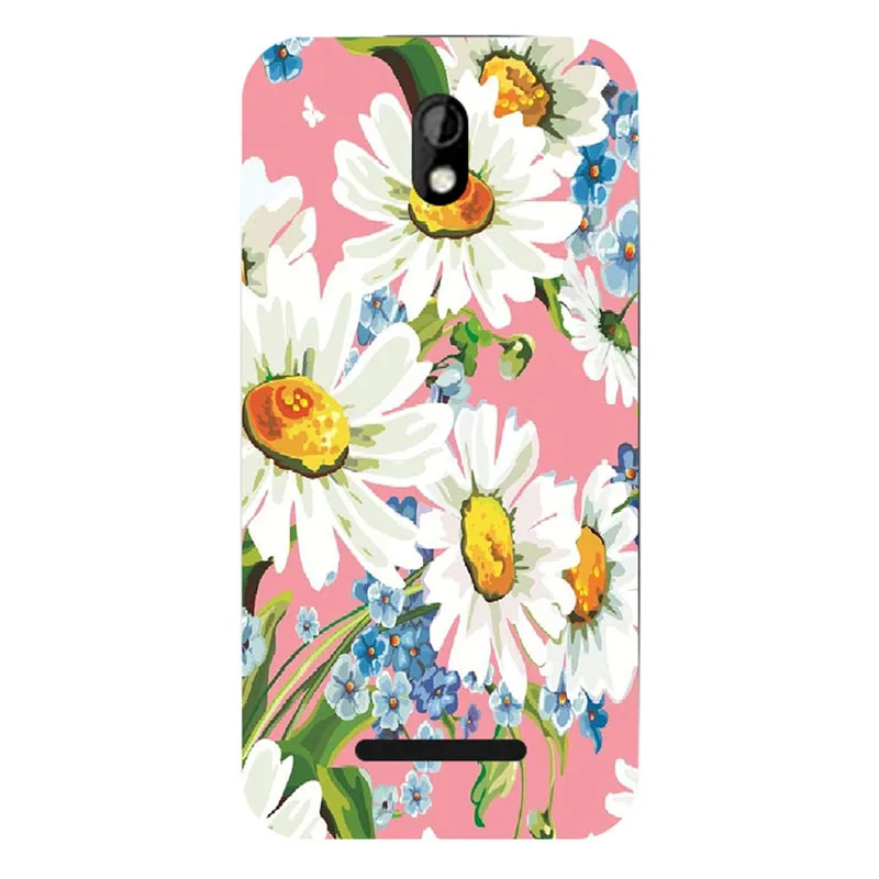 Чехол для htc Desire 500 506E цветок мультфильм листья задняя крышка тяжелых случаях