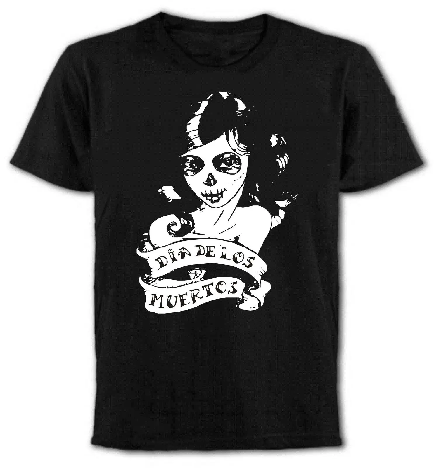 Фото DE LOS MUERTOS Camiseta Mujer торс рокер tatuaje |Мужские футболки| |
