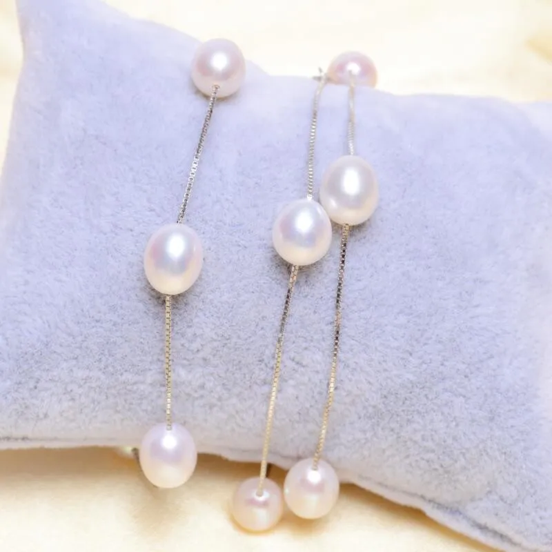 Женский ювелирный комплект из колье и браслета серебра 925 пробы|jewelry sets|real pearl