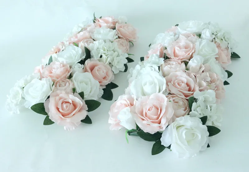 B Flone искусственный ряд цветов DIY Шелковый цветок Гортензия пион роза цветок свадебная АРКА дорога ведущий дом свадебные цветы украшение - Цвет: B