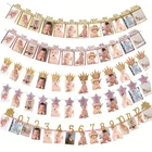 Баннер для украшения первого дня рождения мальчика и девочки, 12 месяцы фоторамка