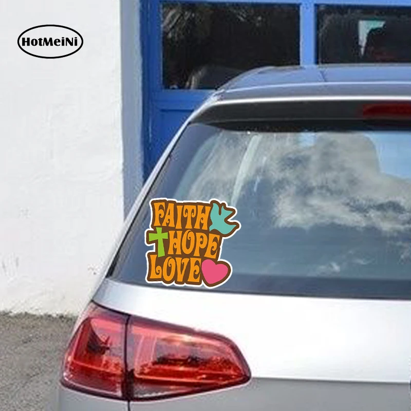 HotMeiNi Car Styling Sticker Faith Hope Love Vinyl Laptop Travel Luggage Waterproof Accessories 13 x cm | Автомобили и мотоциклы