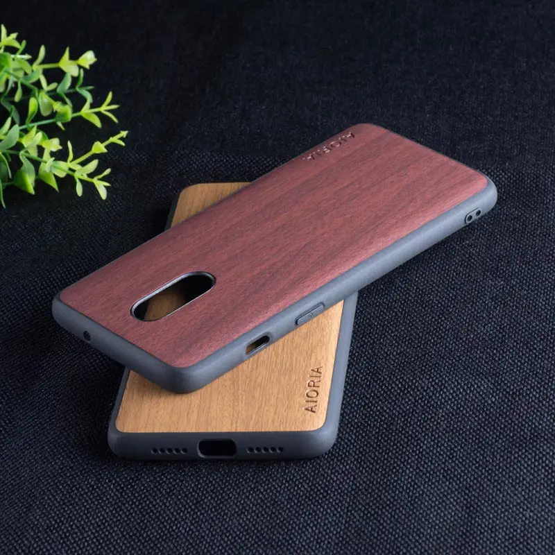 Чехол с деревянным узором для Oneplus 7 Мягкий ТПУ силиконовый материал и дерево