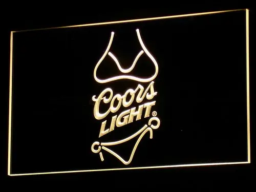 A119 светлое пиво Coors бикини бар Pub светодиодный неоновые световые знаки с