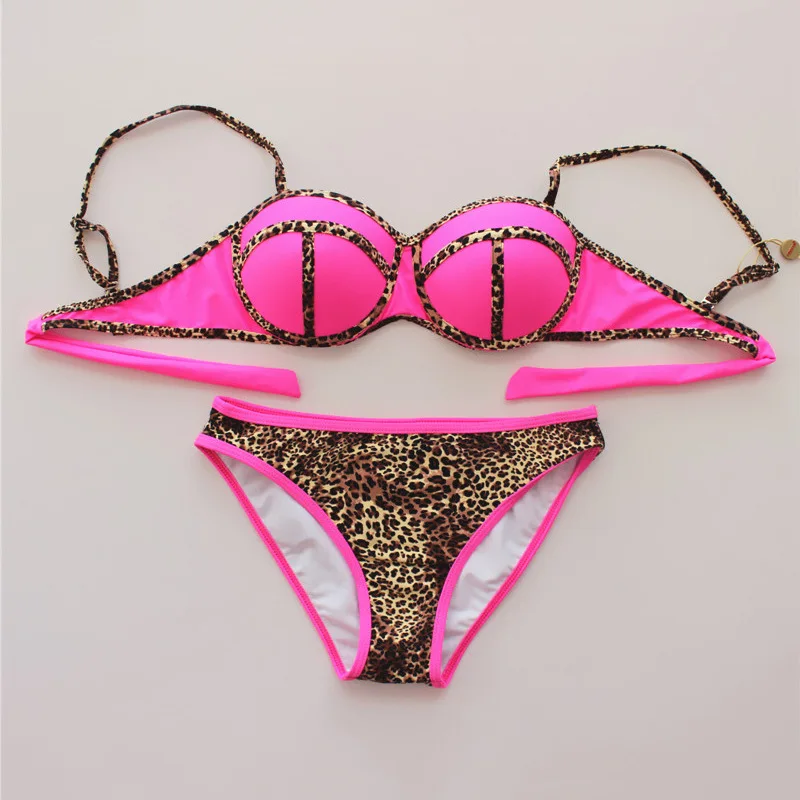 Женский купальник Melphieer новинка 2019 комплект бикини с цветочным принтом Бандажное