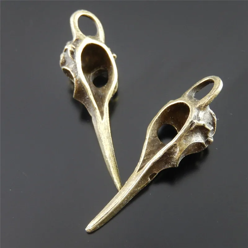5 шт. подвеска в виде черепа головы птицы|charms antique bronze|charms antiquemini charms |
