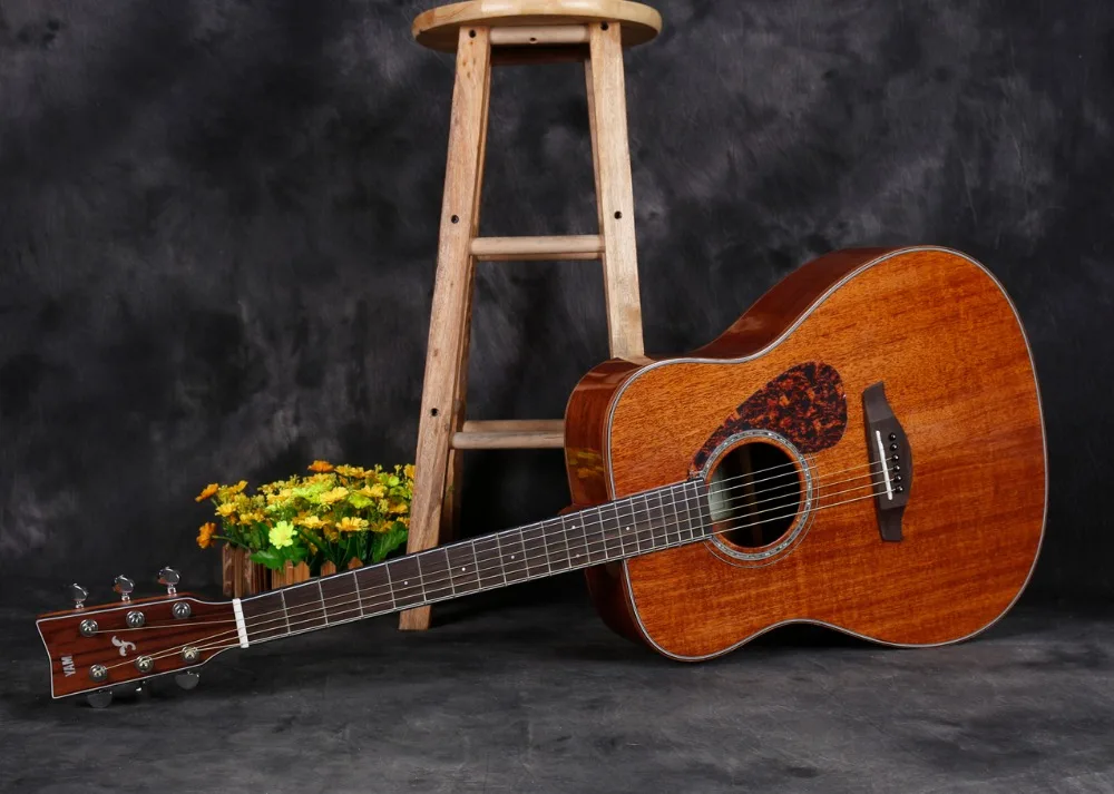 FG850 яма Акустическая гитара твердая ель Топ палисандр задняя и боковая|guitar