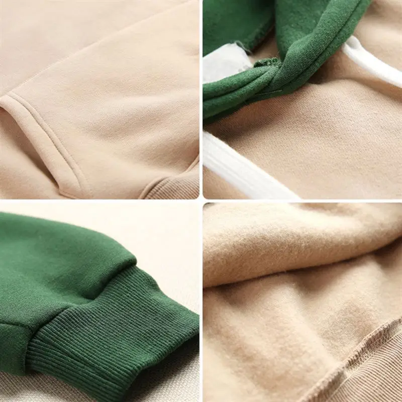 

Women Hoodie Sweatshirts Streetwear Tops Autumn Winter Hoodies Female Harajuku Sweatshirt Stitching sleeve Letter Printed Back