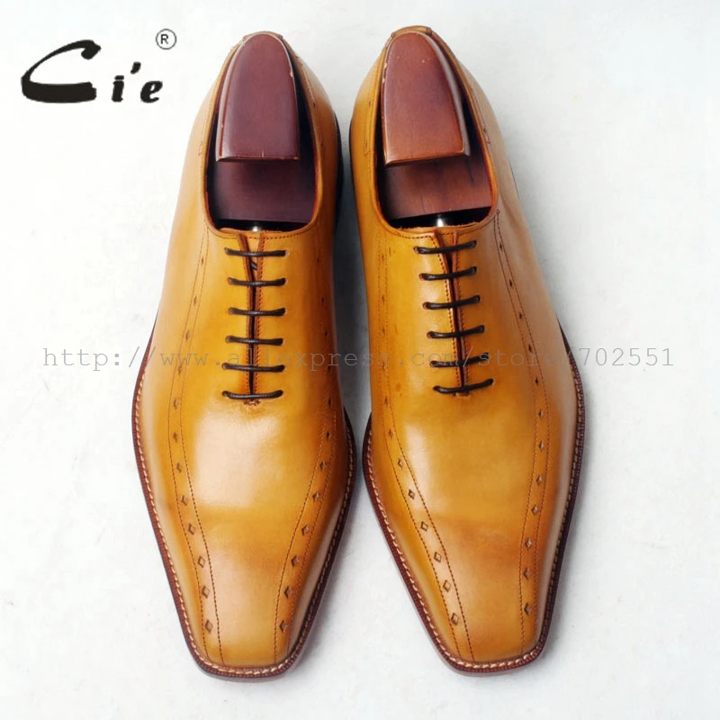 Мужские туфли оксфорды на шнуровке с квадратным носком из 100% натуральной