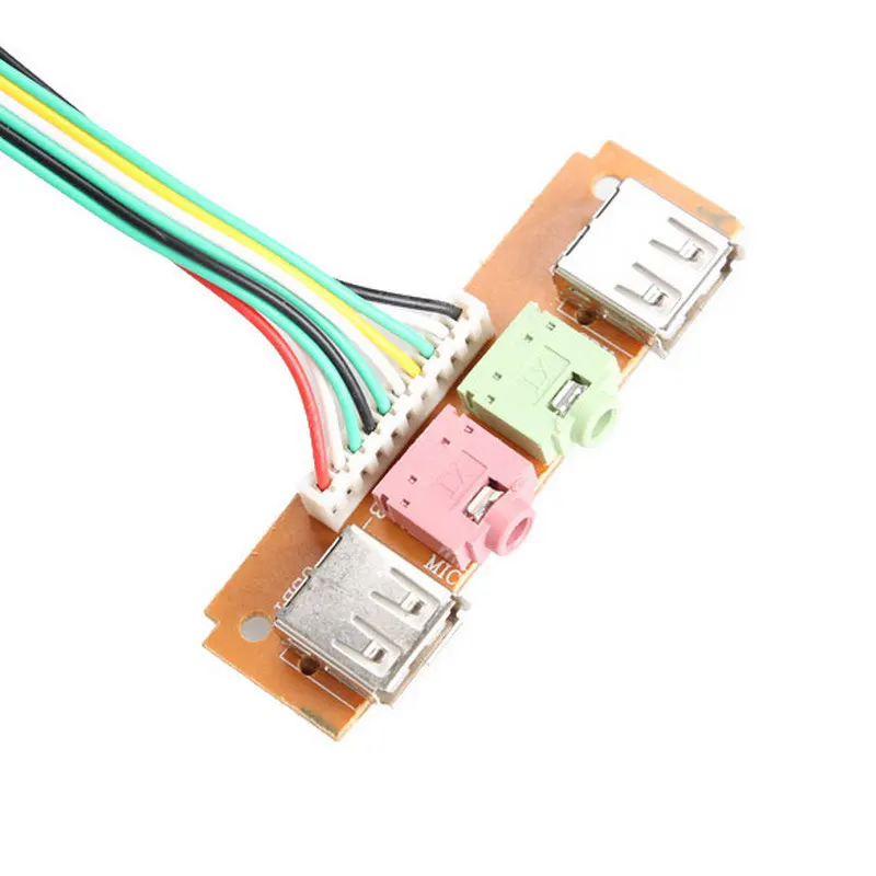 FW1S компьютерный корпус для ПК Передняя панель USB аудио порт микрофонный кабель