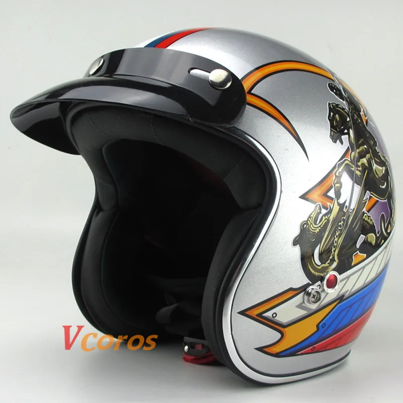 Новое поступление harley мини-шлем cascos capacete 3/4 открытое лицо старинных