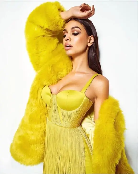 Женское длинное платье макси с V образным вырезом и кисточками|bandage dress|long bandage