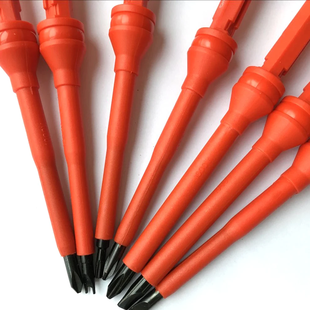 8Pcs Electrician's Insulated T10 PH1 PH2 Y1 U-shape 3.0 Slotted 5.0 6.0 Screwdriver Kit Tools for Electrical Applications |