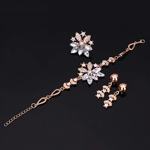 Женский браслет Bluelans Модный комплект ювелирных изделий с прозрачными