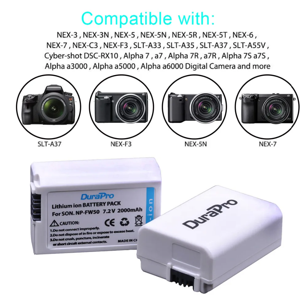 Комплект из 4 предметов NP-FW50 NP FW50 FW50 Li-Ion Батарея+ USB Зарядное устройство для sony A6000 NEX-7 NEX-5N NEX-F3 NEX-3D NEX-3DW NEX-3K NEX-5C Альфа 7R II