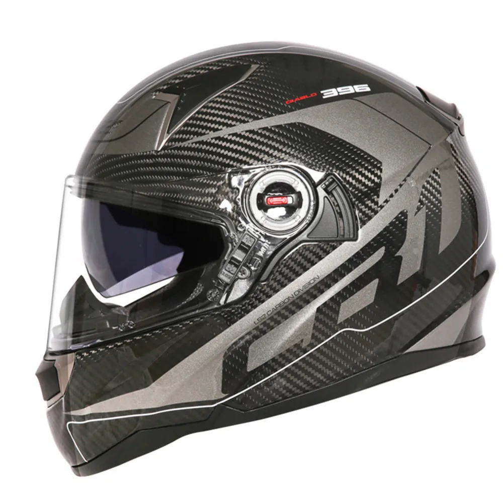 LS2 гонки из углеродного волокна полный лицо мотоциклетный шлем Casco Capacete мото
