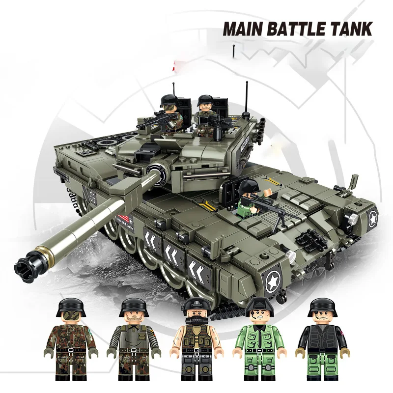 Прохладный Panlos кирпич Военная серия основной бой T90 танки строительные блоки фигурки солдат армии DIY Кирпичи игрушки для детей мальчик