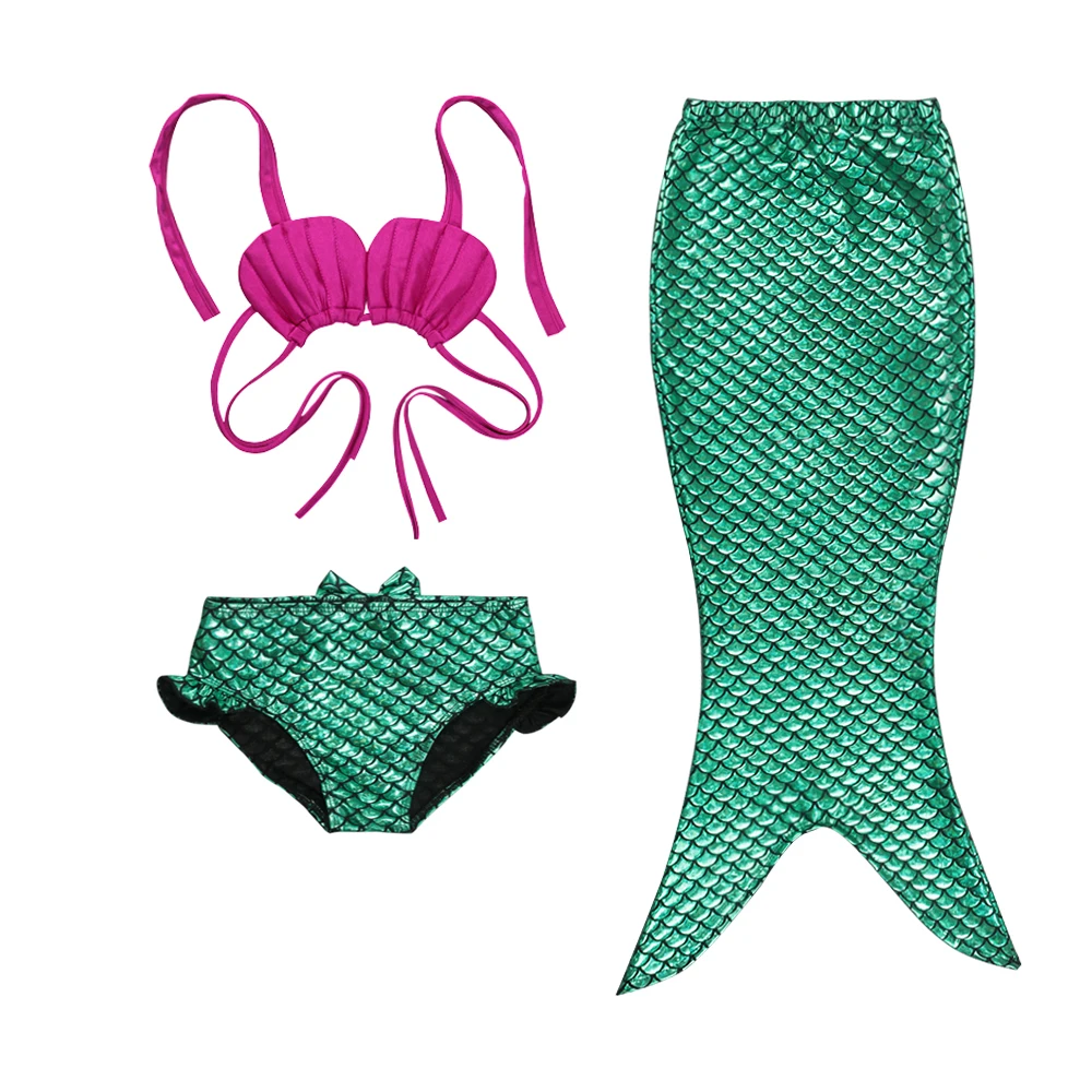 Children Mermaid Tail Princess Dress Baby Girls Kids Bathing Split Swimsuit Costume Swimwear Bikini Fancy Dress For 3-12Y