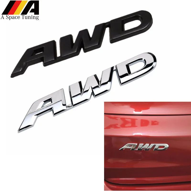 Автомобильные аксессуары 3D Хромированный Металл Эмблема AWD знак стикер наклейка