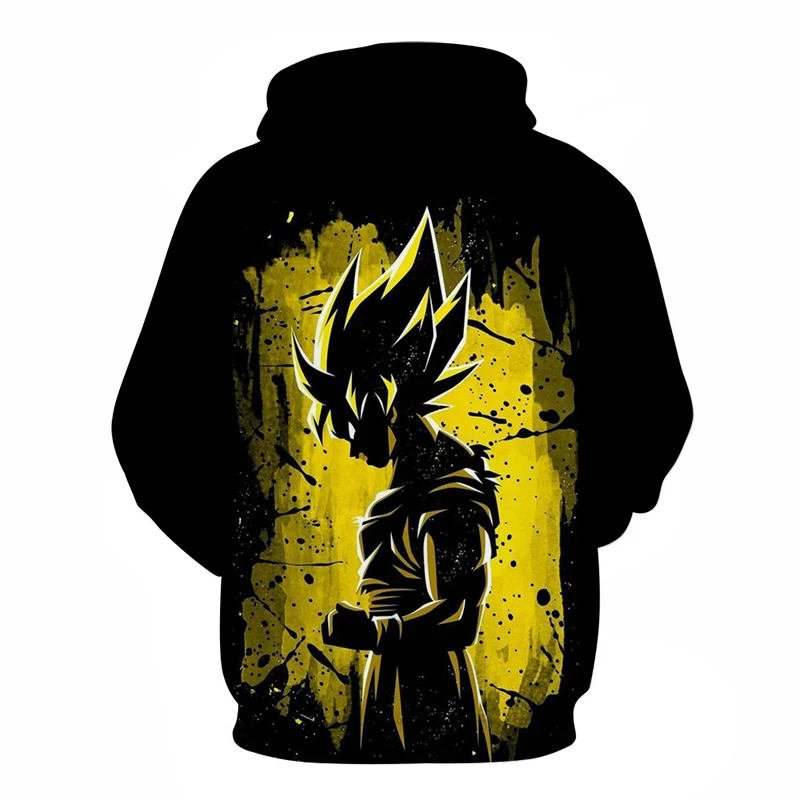 Новые колготки Dragon Z ball Super Saiyan Son Goku с 3D принтом Мужская толстовка капюшоном в