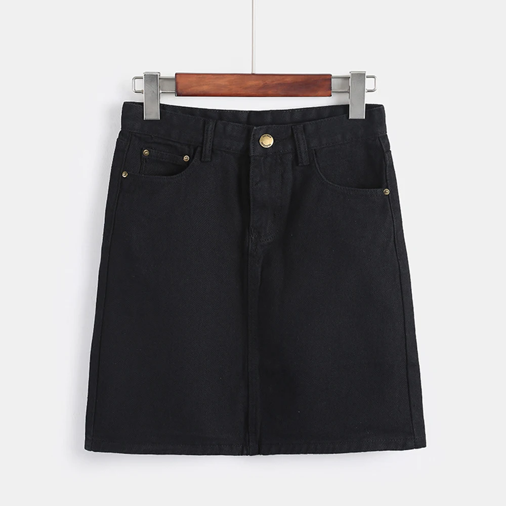 Женская джинсовая юбка с высокой талией Jupe повседневная карандаш неровными