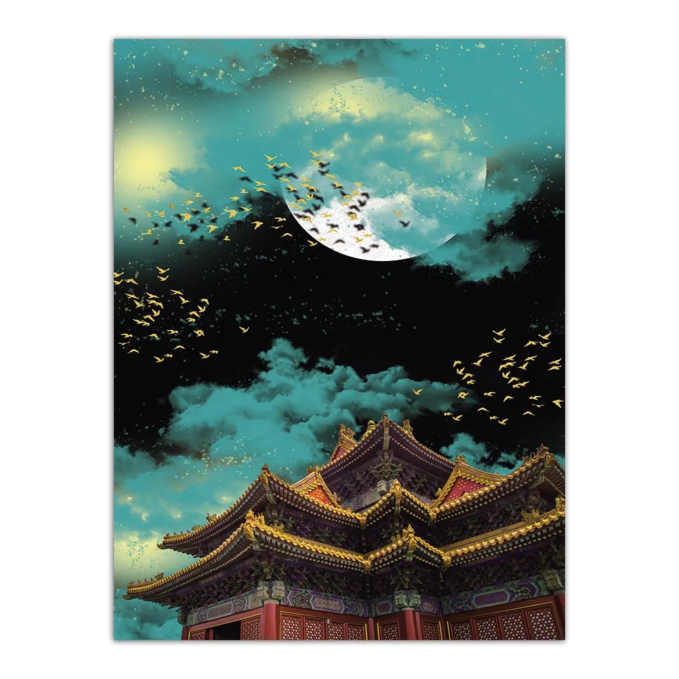 Плакат с изображением звездного неба Минималистичная Картина на холсте