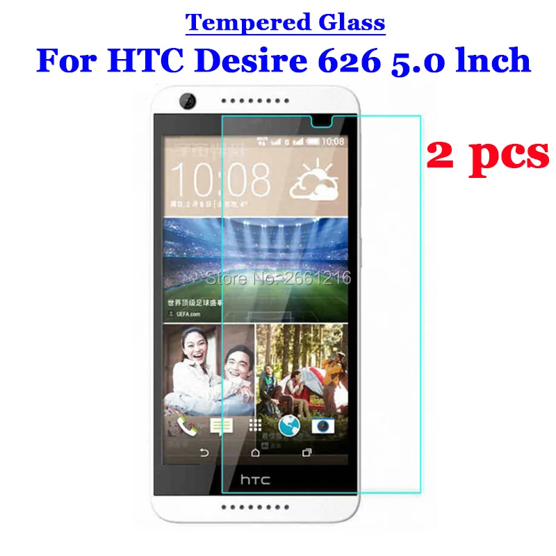 2 шт./лот для HTC 626 закаленное стекло 9H 2.5D Премиум Защитная пленка Desire 626W 626D 626G + 626S 5