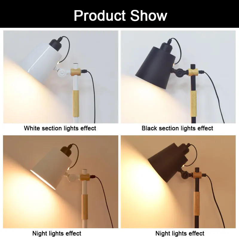 Американский гибкий поворотный кронштейн настольная лампа студентов общежитии