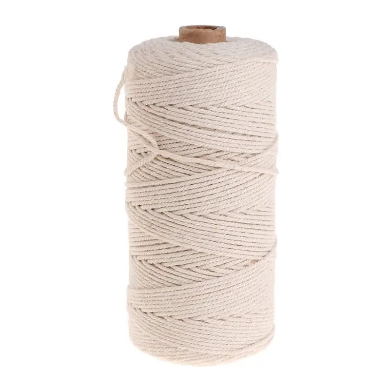 Style 02 about 280g 1 рулон, 200 м, хлопковая веревка, веревка, плетеная колбаса, тефтели, сумка Ham Zongzi, обернутая, подвесная, Гобеленовая, для рукоделия - Цвет: Style 02 about 280g