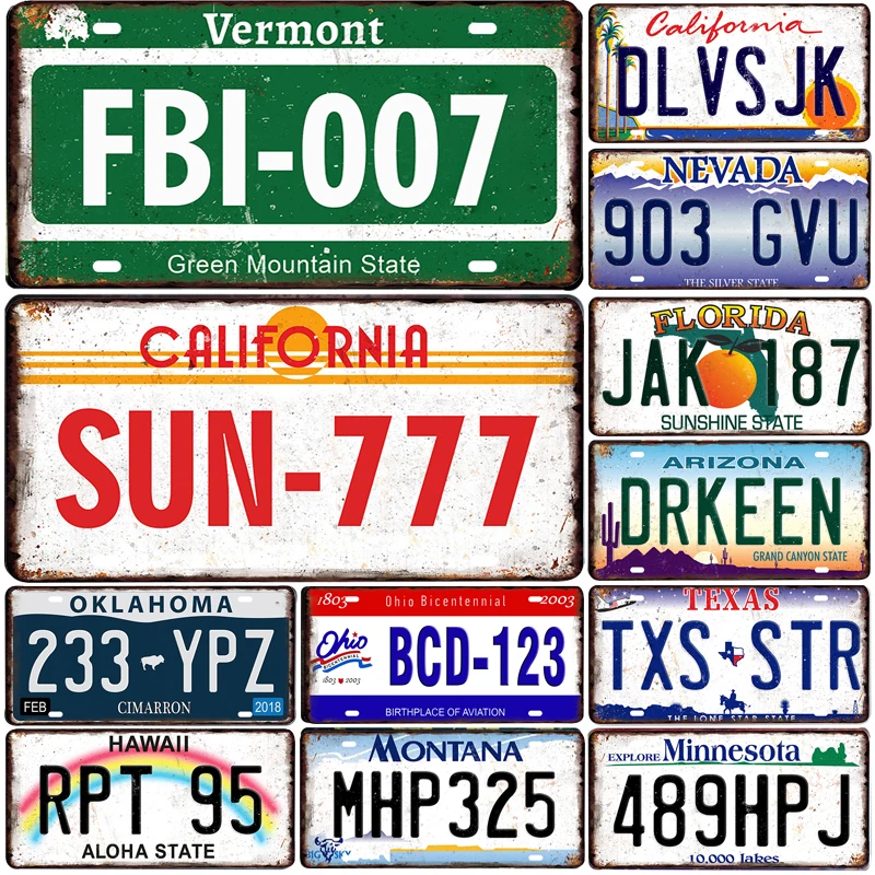 Новый Калифорния автомобильный металлический номерной знак Винтаж домашний