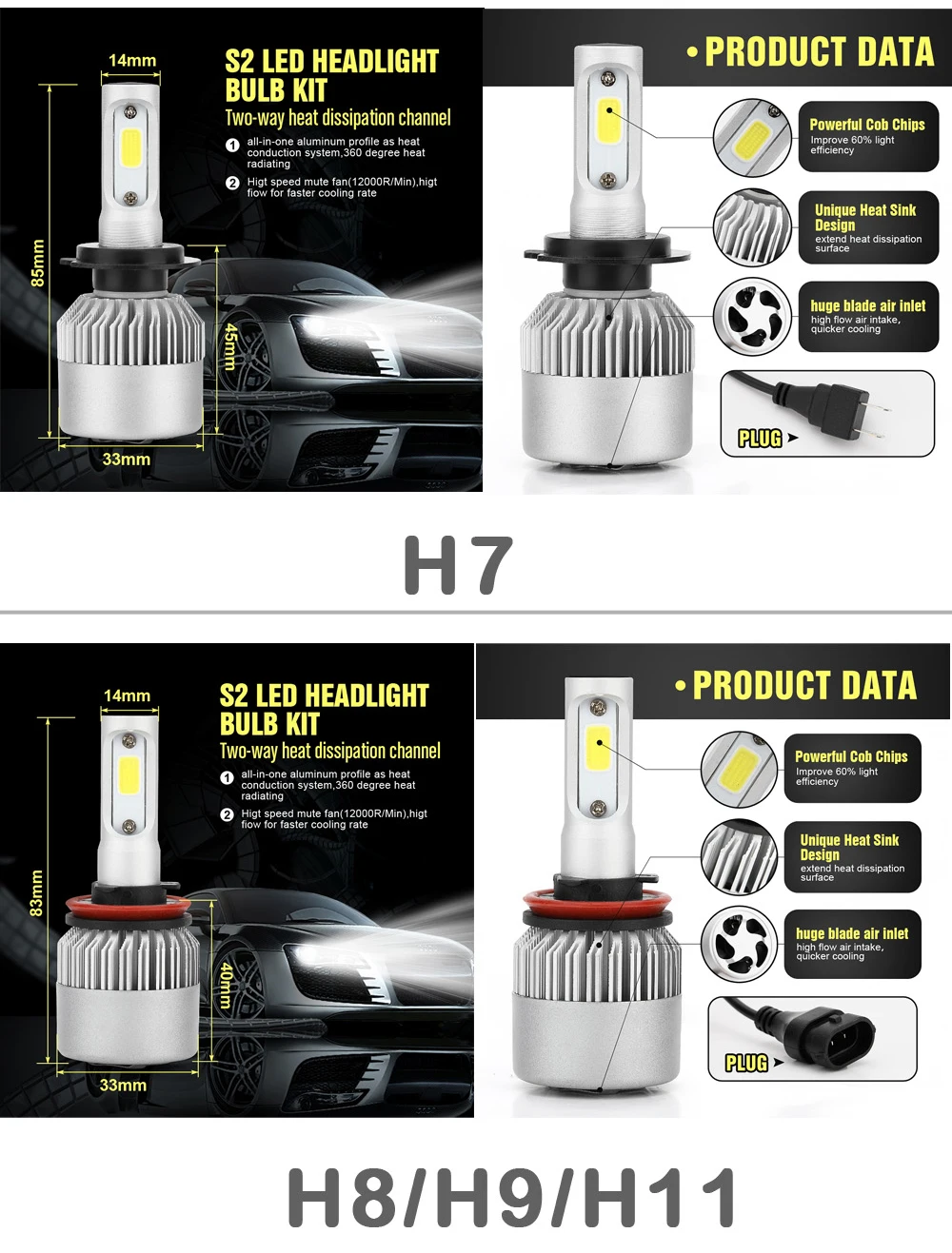 FLYCAR турбо светодиодный H1 H3 H4 H7 H11 H13 Противотуманные фары Дневные Фары Светильник лампы 880 881 H27 9005 HB3 9006 HB4 9004 HB1 9007 HB5 светодиодный головной светильник лампы