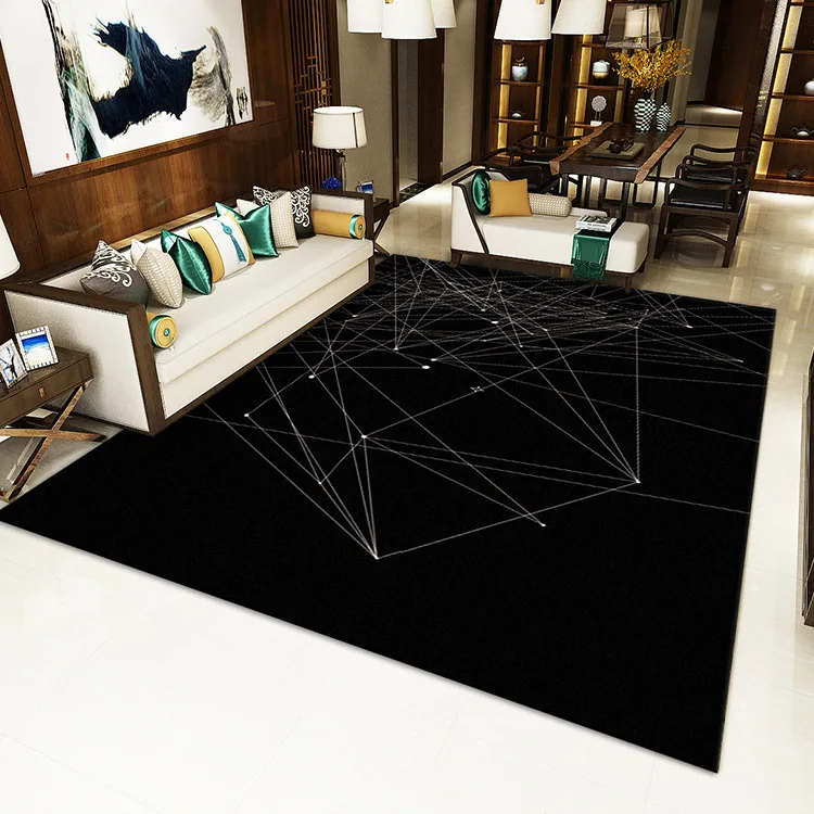 Скандинавский коврик с абстрактными линиями для гостиной современный напольный