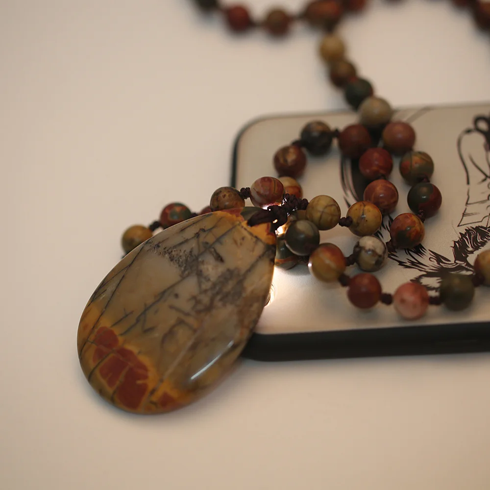 Yumten мужское ювелирное изделие эпитот Ретро стиль длинное ожерелье капли воды