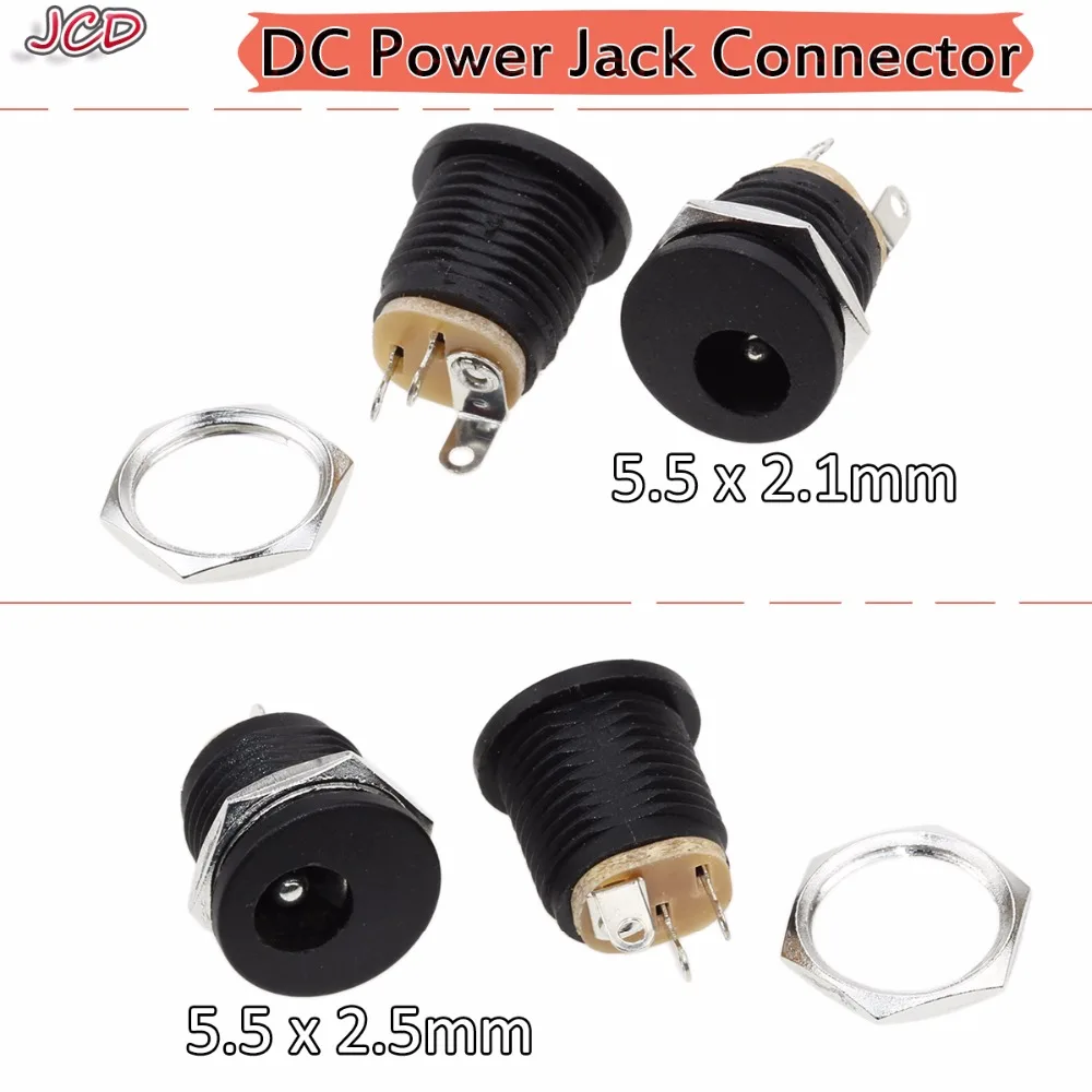 JCD DC разъем питания разъем 5,5*2,1 мм 5,5x2,1 5,5x2,5 мм мужской/женский DC-005 DC022 DC022B DC-025M DC099 DC мощность