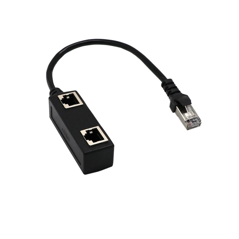 Интернет-шунт розетки от 1 до 2 Разъем LAN Ethernet RJ45 переходник-удлинитель