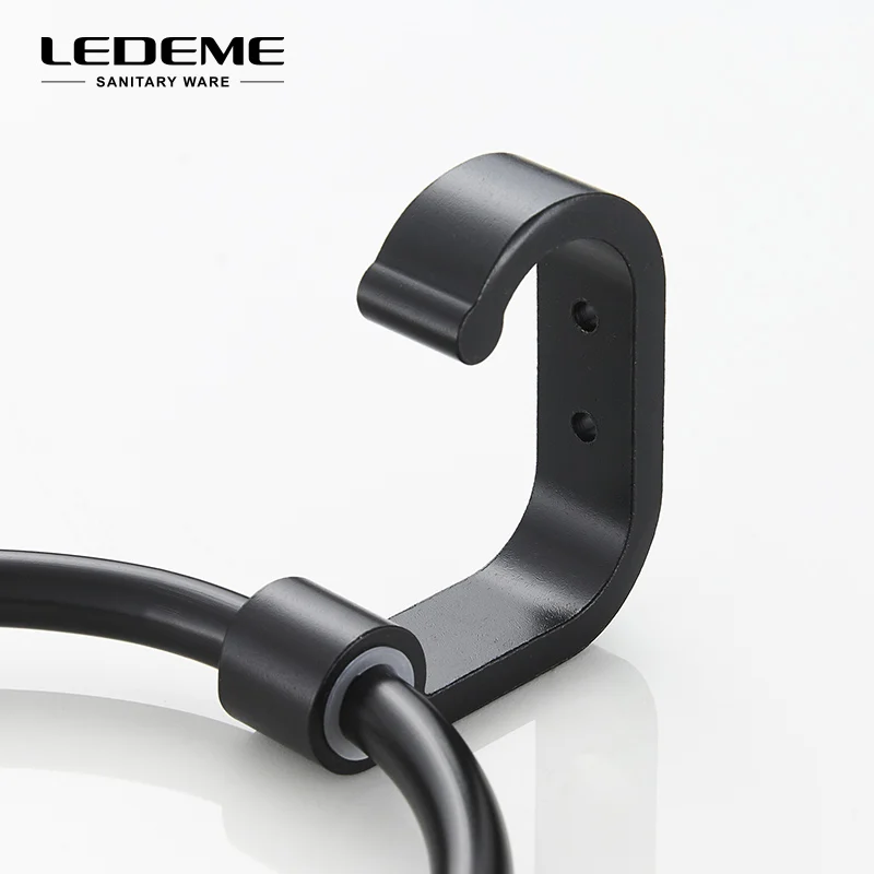 LEDEME матовый черный классический держатель для полотенец ванной комнаты стойка